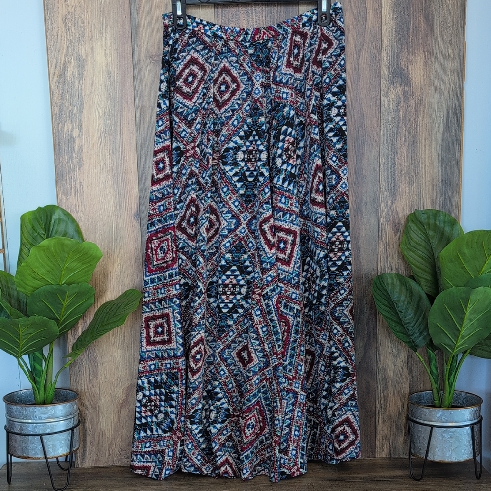 Mix Nouveau Geometric Plus Size Maxi Skirt XL                 C712